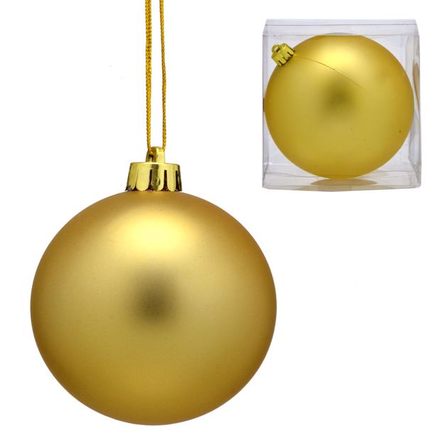 Bola de Natal Dourada 12cm Fosca Espressione Christmas - Dadepresente
