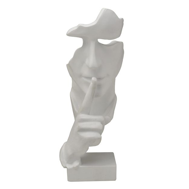 escultura-face-silencio-branco-27cm-espressione-666-002-1